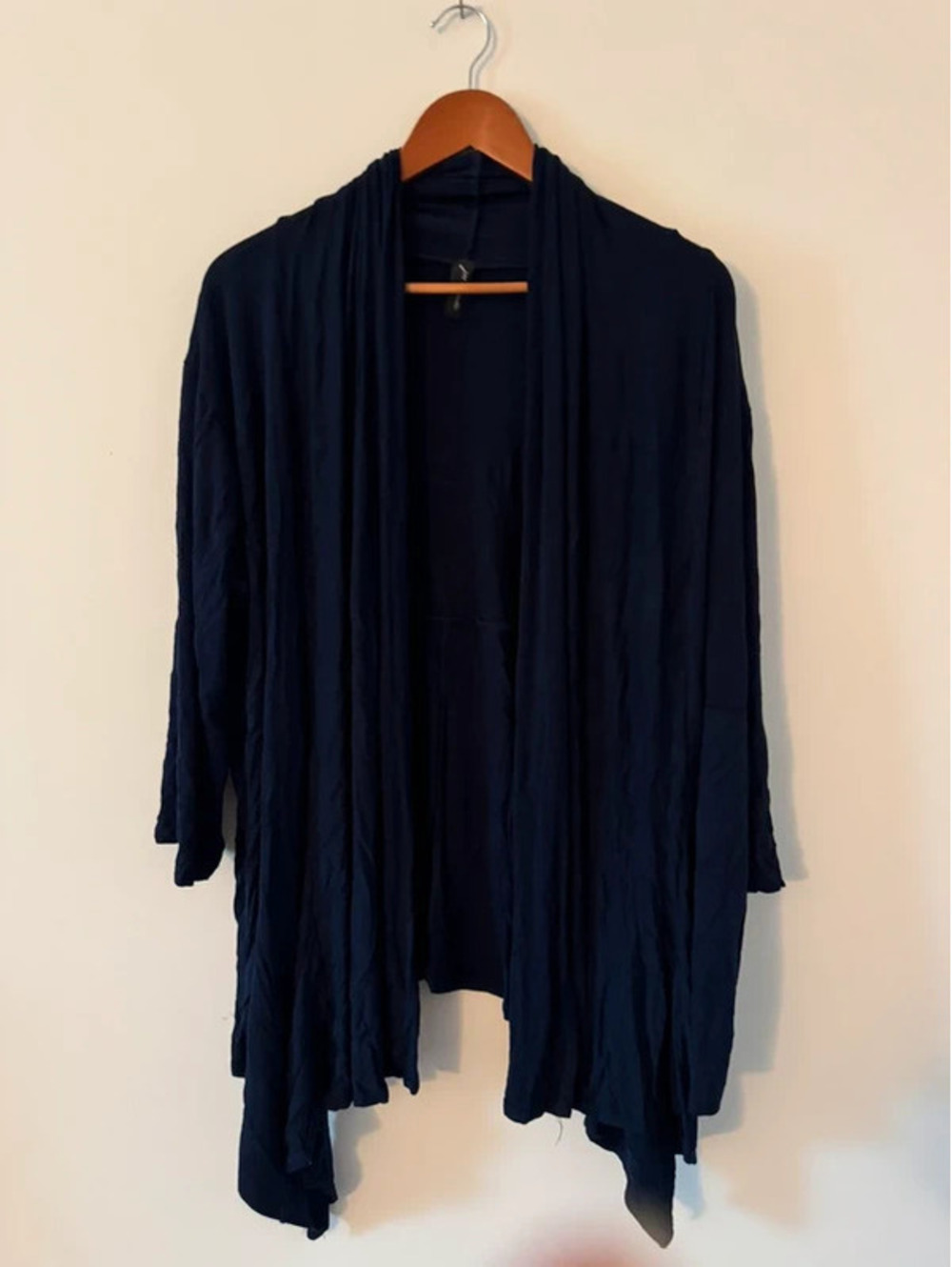 JM Fleurette Navy Blue Open Front Cardigan